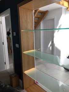 Bay Joinery - Swansea Joinery Service - Storage - Bespoke Glass Shelf Storage 2